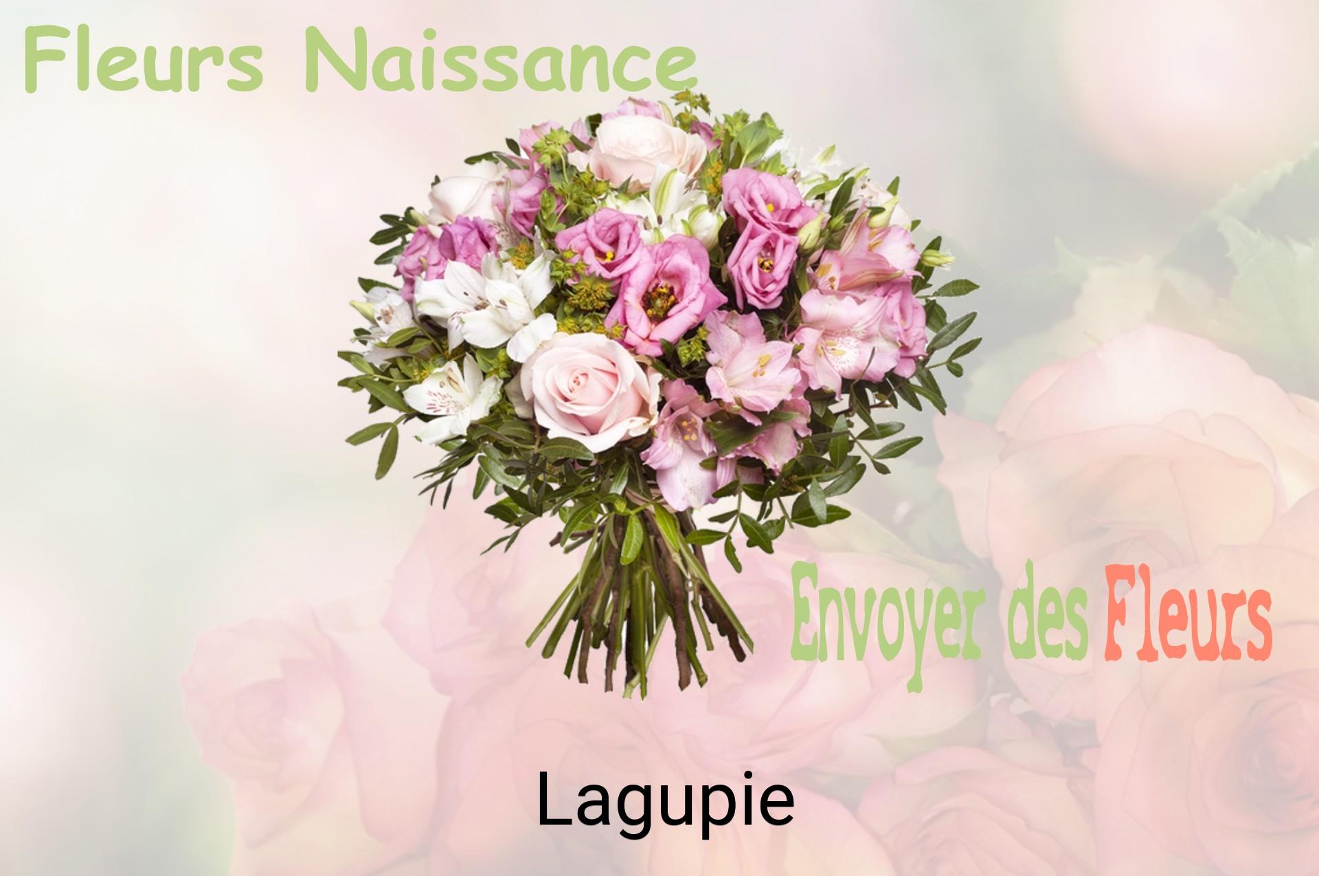 Bouquet de fleurs de naissance livré à Lagupie